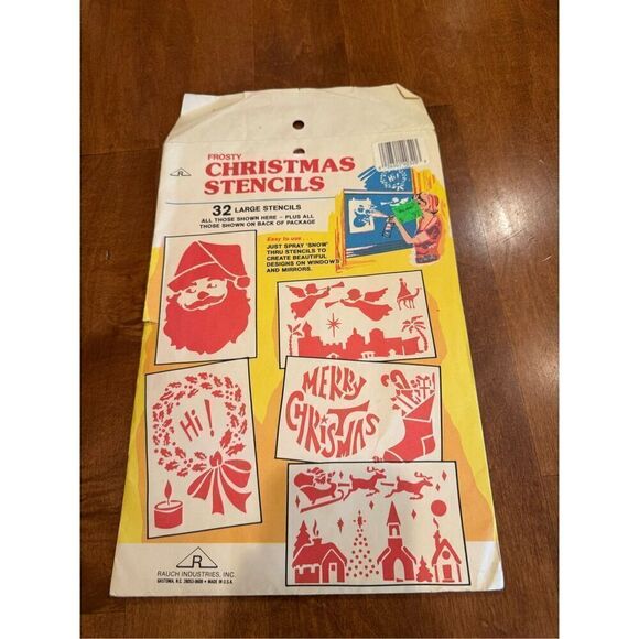 Vintage 1950/1960s frosty Christmas stencils - Picture 1 of 3